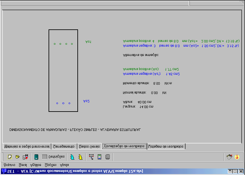 Capítulo 5 Aplicativo deenvolvido 97 veriicaçõe para validação do dado de entrada, o cálculo é realizado, apreentando-e em eguida o reultado obtido, como eempliica a igura 5.6. Figura 5.