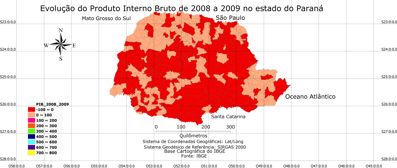 localizados nas mesorregiões: Norte pioneiro paranaense, Centro Oriental Paranaense, Norte Central Paranaense, Sudoeste Paranaense e Metropolitana de Curitiba, tiveram um decrescimento (total de 71