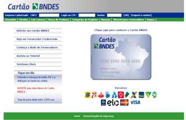 Cartão BNDES www.cartaobndes.gov.