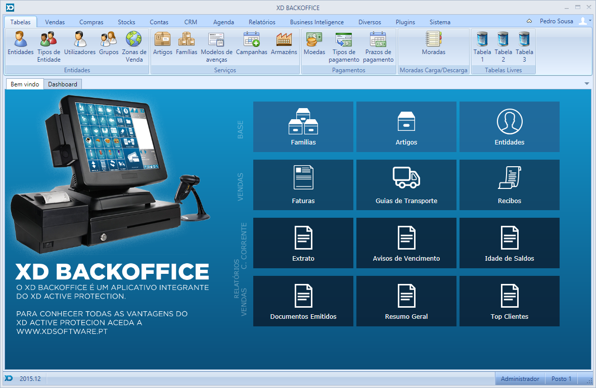 NOTA: O XD BackOffice é disponibilizado de forma gratuita aos clientes XD durante a vigência do XD Active