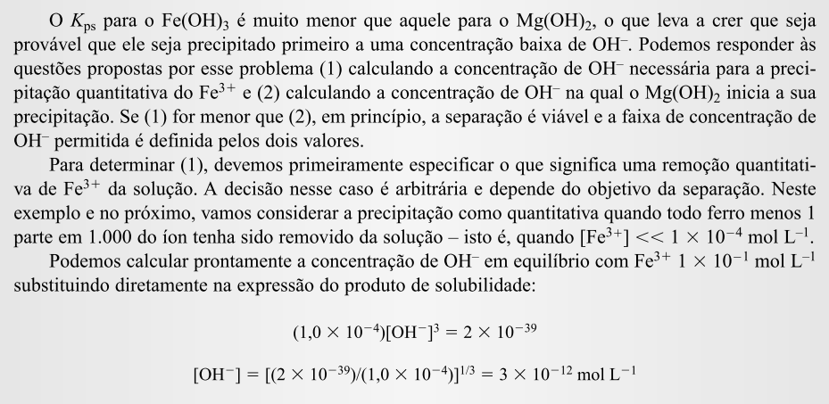 SEPARAÇÃO POR PRECIPITAÇÃO Separação via controle do ph.