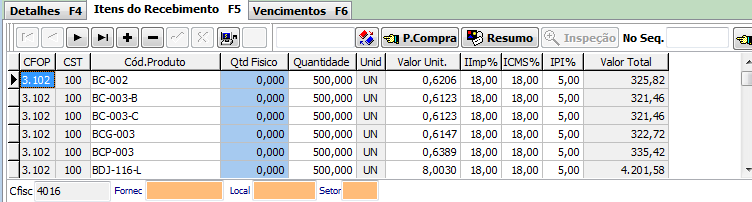 CRIANDO NOTA FISCAL DE IMPORTAÇÃO O ORION permite a criação de notas fiscais de Importação, mas para isso devem ser seguidos alguns procedimentos, o primeiro passo é montar um Pedido de Compra, vide