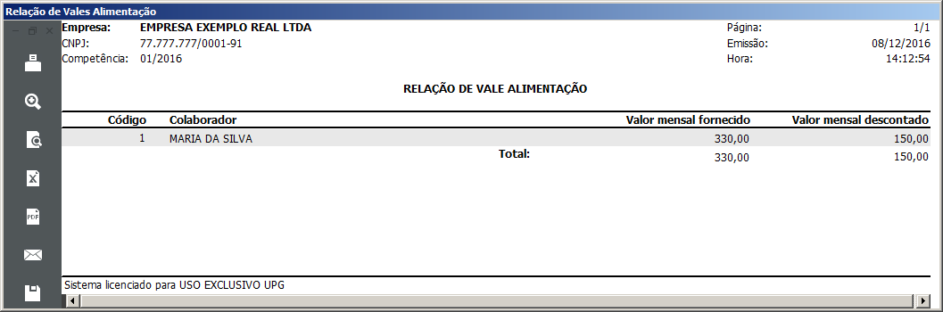 Quando a descrição do botão Seleção..., estiver sublinhada e com um asterisco no final do nome Seleção, ou seja, estiver descrito Seleção*.