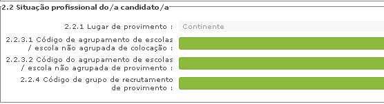 Imagem 8 Tipo de Candidato O campo 2.1 deve identificar a situação jurídica e funcional que possui à data do concurso (QA/QE, QZP ou LSVLD (QZP)).