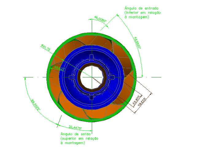 Figura 24 - Geometria no formato CAD do difusor de sistema BCS 4.2 GEOMETRIA NO FORMATO ANSYS CFX.