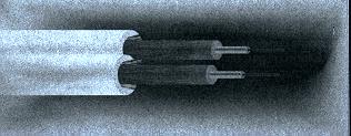 Cabos de Rede Fibra Óptica Utiliza dois feixes de fios transmissão / recepção Multimodal vários feixes de luz