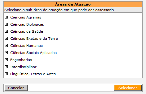 Para editar/corrigir um dado acadêmico, clique no link referente ao nível de formação. Caso deseje excluir algum dado acadêmico, selecione-o ( ) e clique no link.