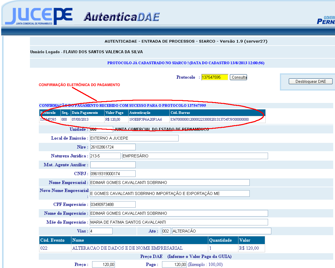 Com a criação do sistema de arrecadação e a criação do sistema de entrada de processos e