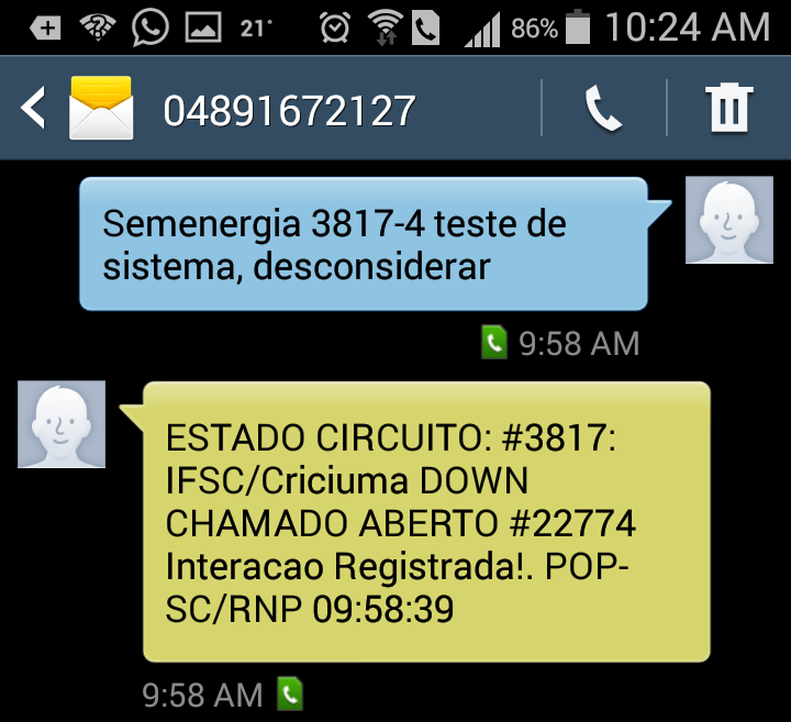 SMS Interação