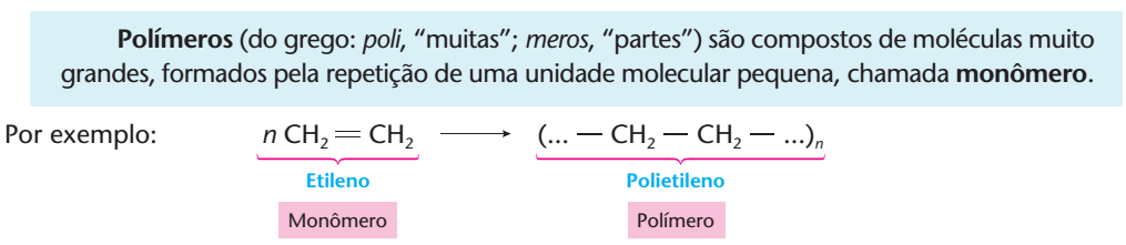 PLÍMERS Polímeros são macromoléculas formadas a partir de moléculas meores - os moômeros. processo de trasformação desses moômeros, formado o polímero, é chamado polimerização.