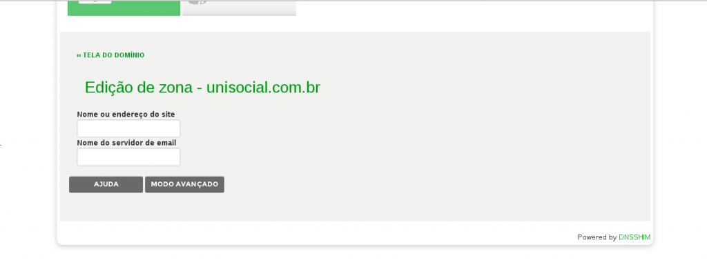 Para usar os servidores do registro.br, basta clicar na opção acima Utilizar DNS do Registro.
