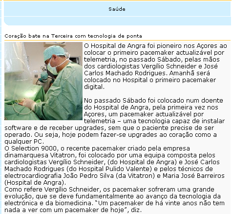 DEZEMBRO 2002, 1º PACEMAKER