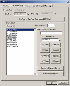 1. Dispositivo da placa de TV: escolha o dispositivo que deseja utilizar, caso disponha de mais de um dispositivo de vídeo instalado. 2.