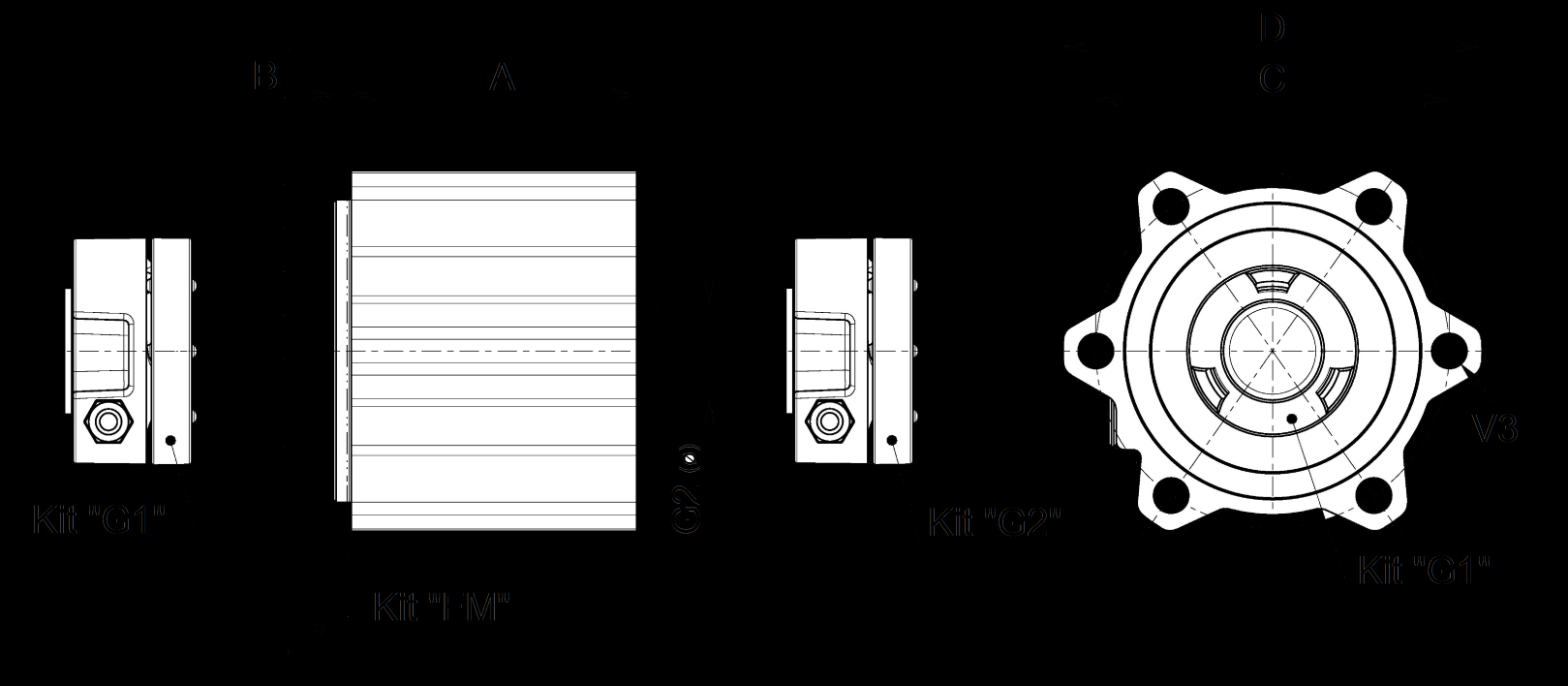 BSM-G Módulos - ISM & BSM Dimensões Módulo antirretorno por flange FM BSM-G 40 50 60 70 85 110 A 50.5 56.5 57 66.5 67 67 B 3.5 3.5 4.75 4.75 5 6 C 61 70 80 85 100 106 D 73 83 94.5 101.5 118.