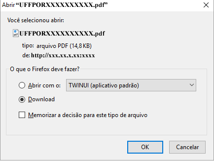 Download de Portaria Navegador Firefox A janela