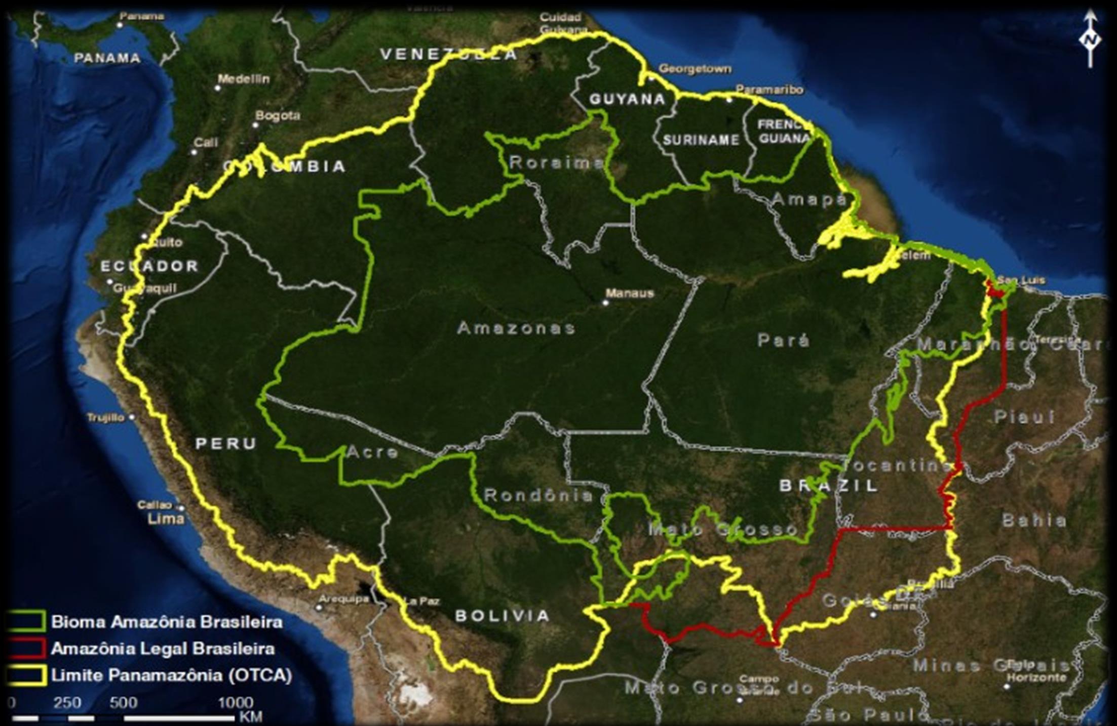 PAN AMAZÔNIA - 9 SOBERANIAS NACIONAIS - 7.000.000 km 2-1/20 SUP TER - 2/5 A.