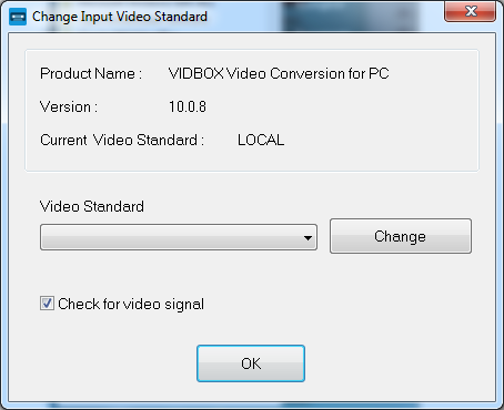 28. VIDBOX 8. Anexo Conversão de PAL /NTSC (e outros padrões de vídeo) O software é capaz de gravar NTSC, PAL e vários outros padrões de fitas de vídeo de todo o mundo.