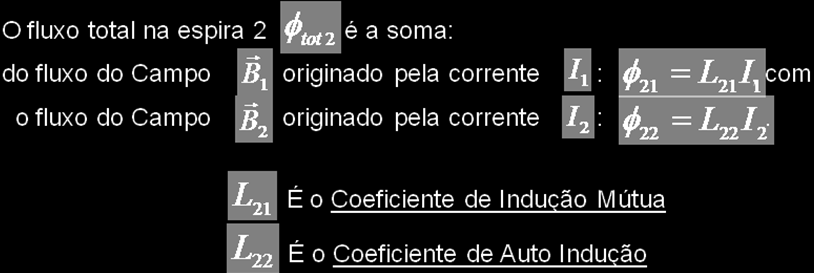 A esse factor de proporcionalidade L chama-se Coeficiente de Indução; a unidade no Sistema Internacional é o Henry. No caso acima considerado resulta em: caracteristicas geométricas e do meio 1.