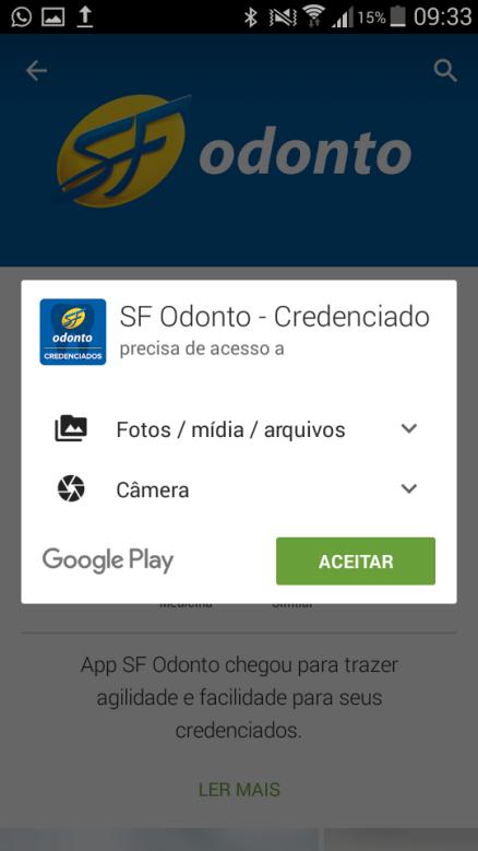 Selecionar Instalar e depois Aceitar