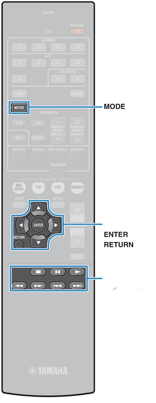 n Tela de Navegação n Operando o próprio ipod ou controle remoto (simple play) 1 Pressione MODE para mudar para o modo simples de reprodução.