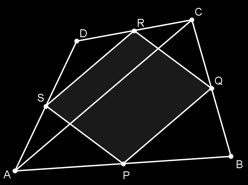 a Relação de Euler para este paralelogramo: [ ( p ) ( q ) ] + = 9 + EF + 4 0 p + q 4 = 81 + EF 186 4 = 81 + EF EF = 93 81 EF = 3. 15.
