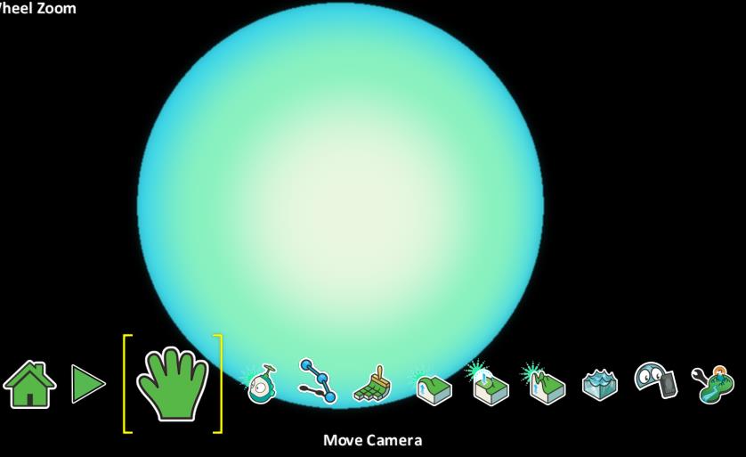 Kodu Iniciar A mão é essencial na concepção pois permite deslocar pelo cenário.