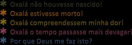 Nos primeiros discursos de Jó contidos