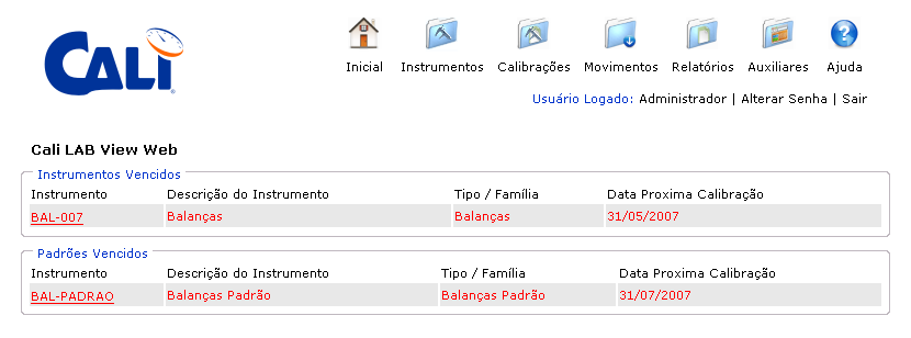 5 Cali LAB View Web INICIAL O Cali LAB View Web é um sistema especialmente desenvolvido para os prestadores de serviços disponibilizarem eletronicamente aos seus clientes todas as informações das