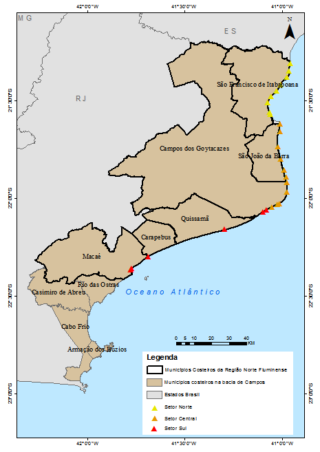 Ainda de acordo com o autor supracitado, a evolução geológica da zona costeira do Norte Fluminense passou pelas seguintes fases: Plioceno, em que houve a deposição terciária da formação barreiras;