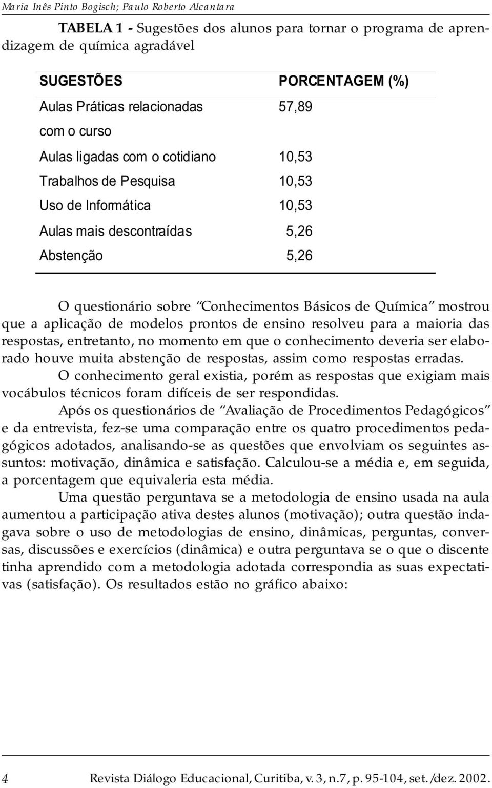 Química mostrou que a aplicação de modelos prontos de ensino resolveu para a maioria das respostas, entretanto, no momento em que o conhecimento deveria ser elaborado houve muita abstenção de