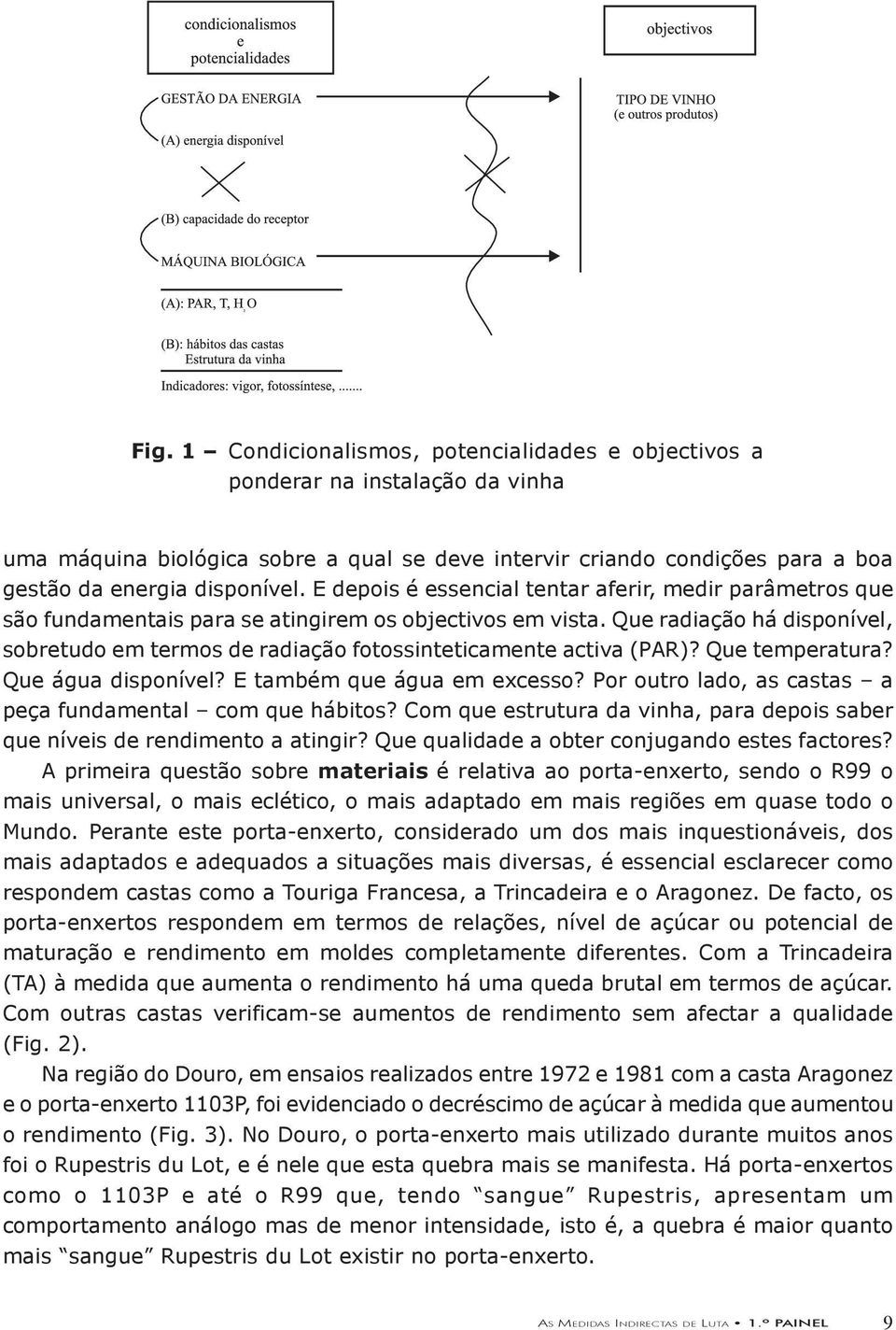 Que radiação há disponível, sobretudo em termos de radiação fotossinteticamente activa (PAR)? Que temperatura? Que água disponível? E também que água em excesso?