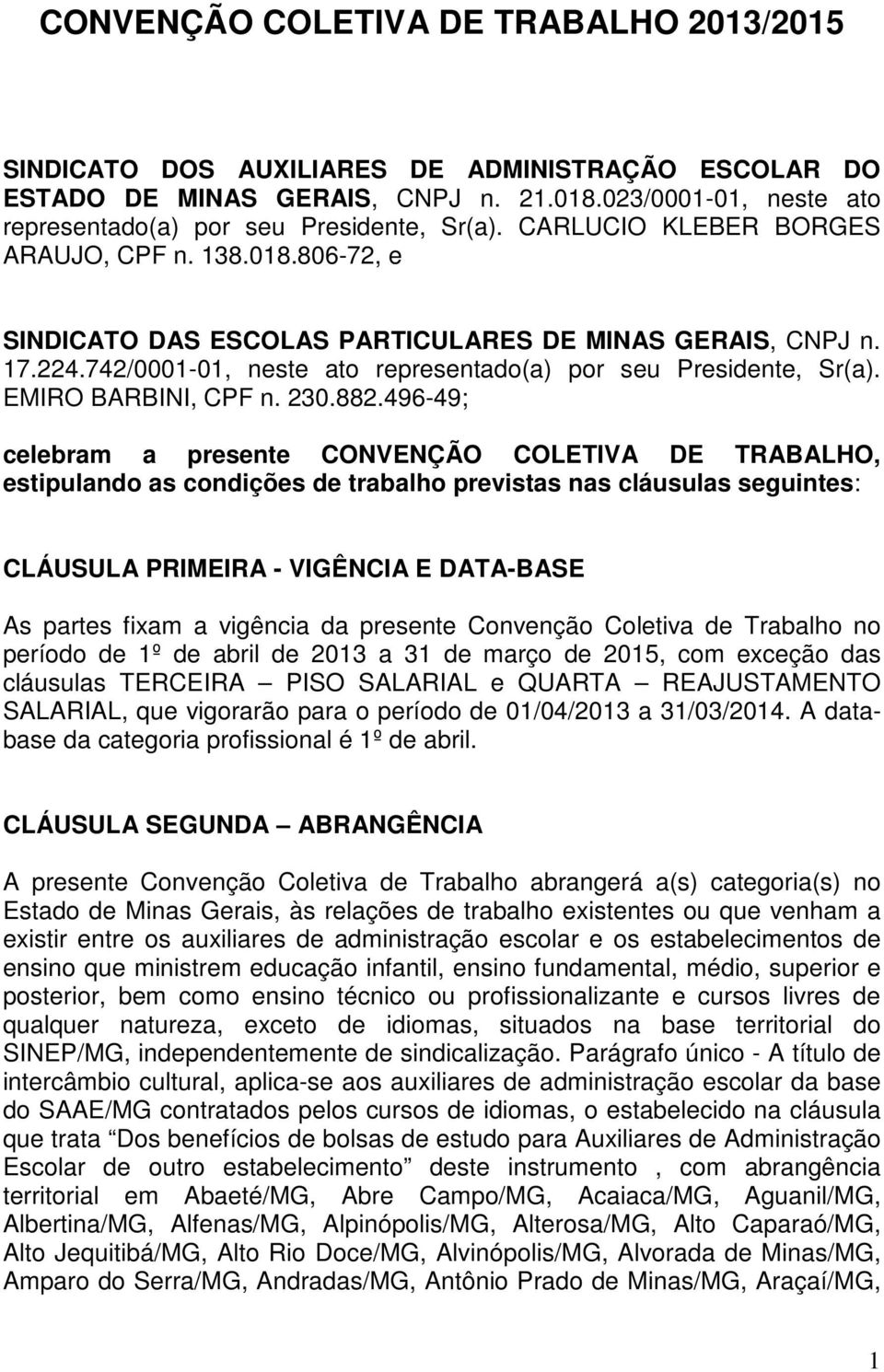 EMIRO BARBINI, CPF n. 230.882.