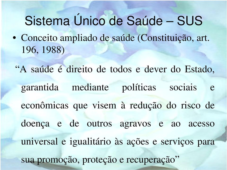 políticas sociais e econômicas que visem à redução do risco de doença e de outros