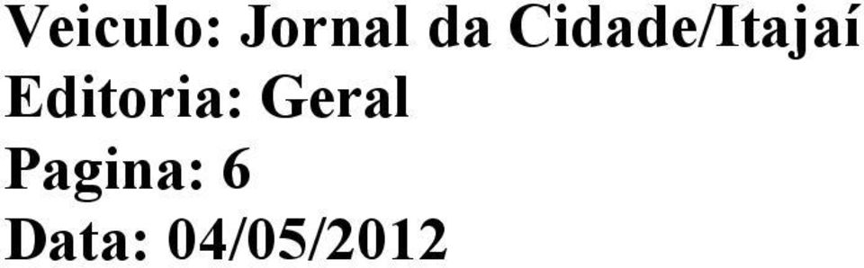 Editoria: Geral