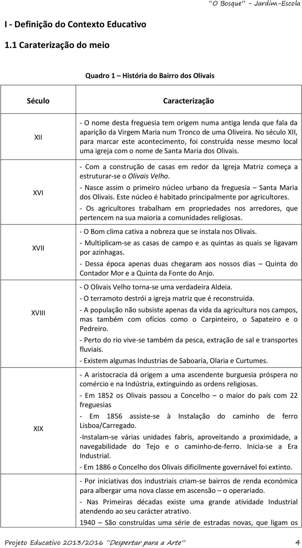 num Tronco de uma Oliveira. No século XII, para marcar este acontecimento, foi construída nesse mesmo local uma igreja com o nome de Santa Maria dos Olivais.