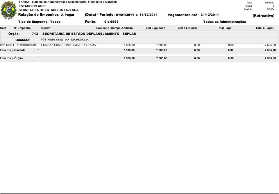 COM DE INFORMATICA LTADA