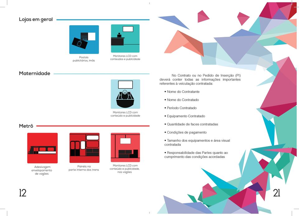 Equipamento Contratado Quantidade de faces contratadas Condições de pagamento Tamanho dos