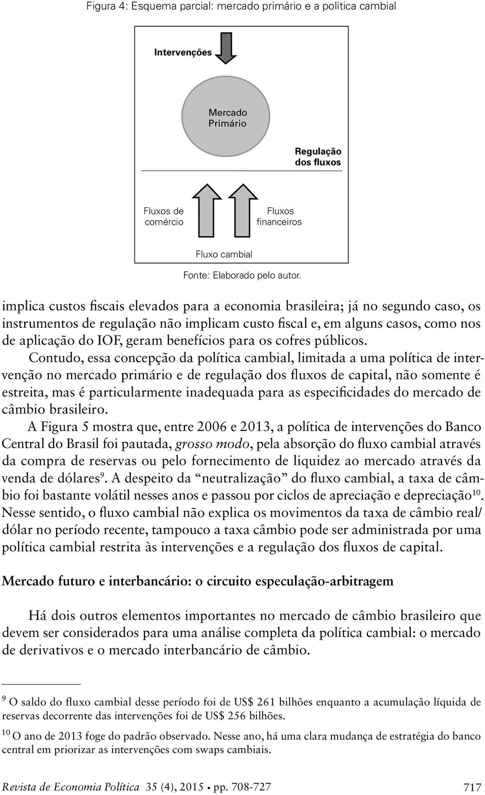 implica custos fiscais elevados para a economia brasileira; já no segundo caso, os instrumentos de regulação não implicam custo fiscal e, em alguns casos, como nos de aplicação do IOF, geram