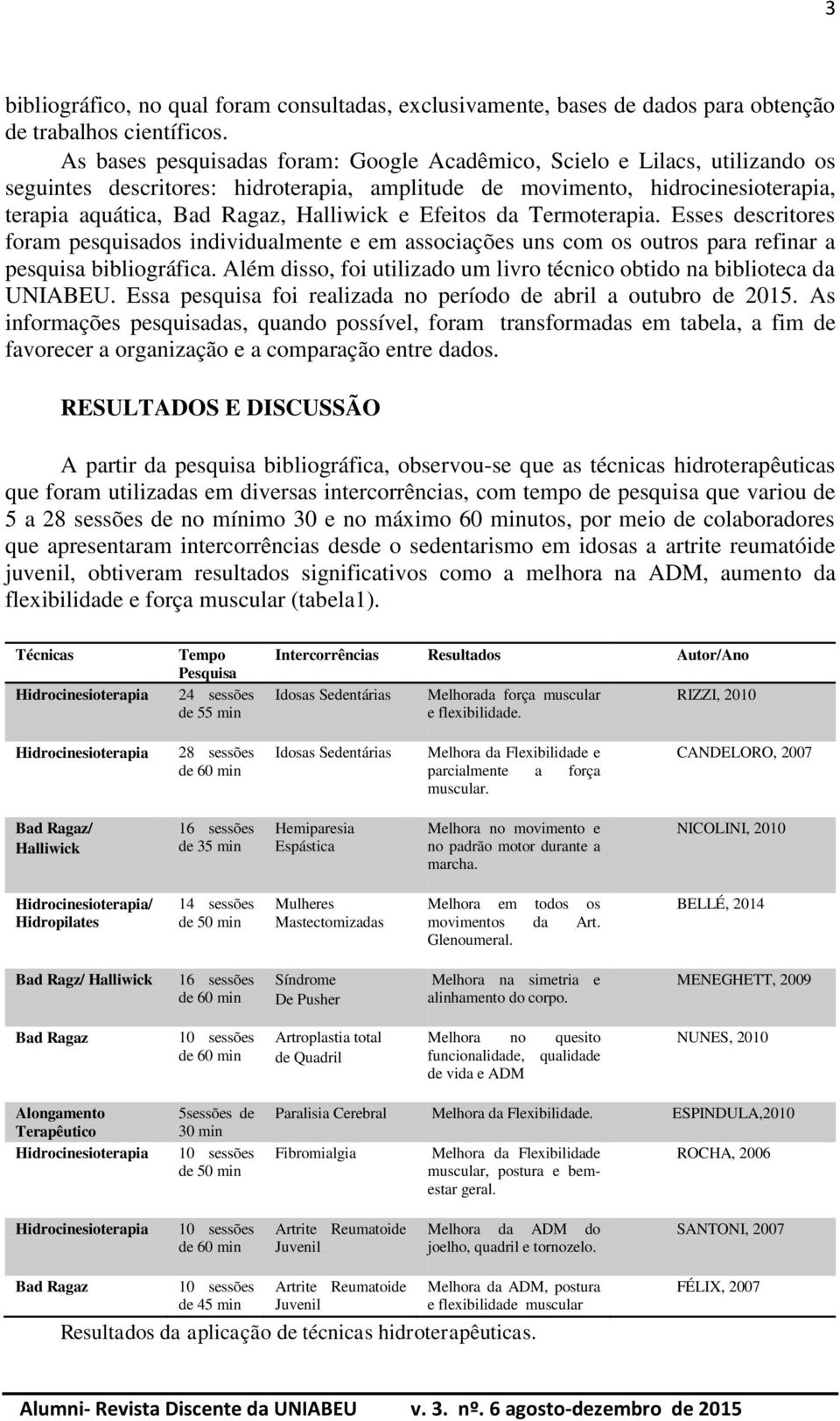 Efeitos da Termoterapia. Esses descritores foram pesquisados individualmente e em associações uns com os outros para refinar a pesquisa bibliográfica.