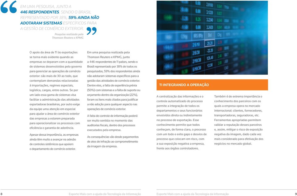 com a quantidade a 446 respondentes de 11 países, sendo o de sistemas desenvolvidos pelo governo Brasil representado por 38% de todos os para gerenciar as operações de comércio pesquisados, 59% dos