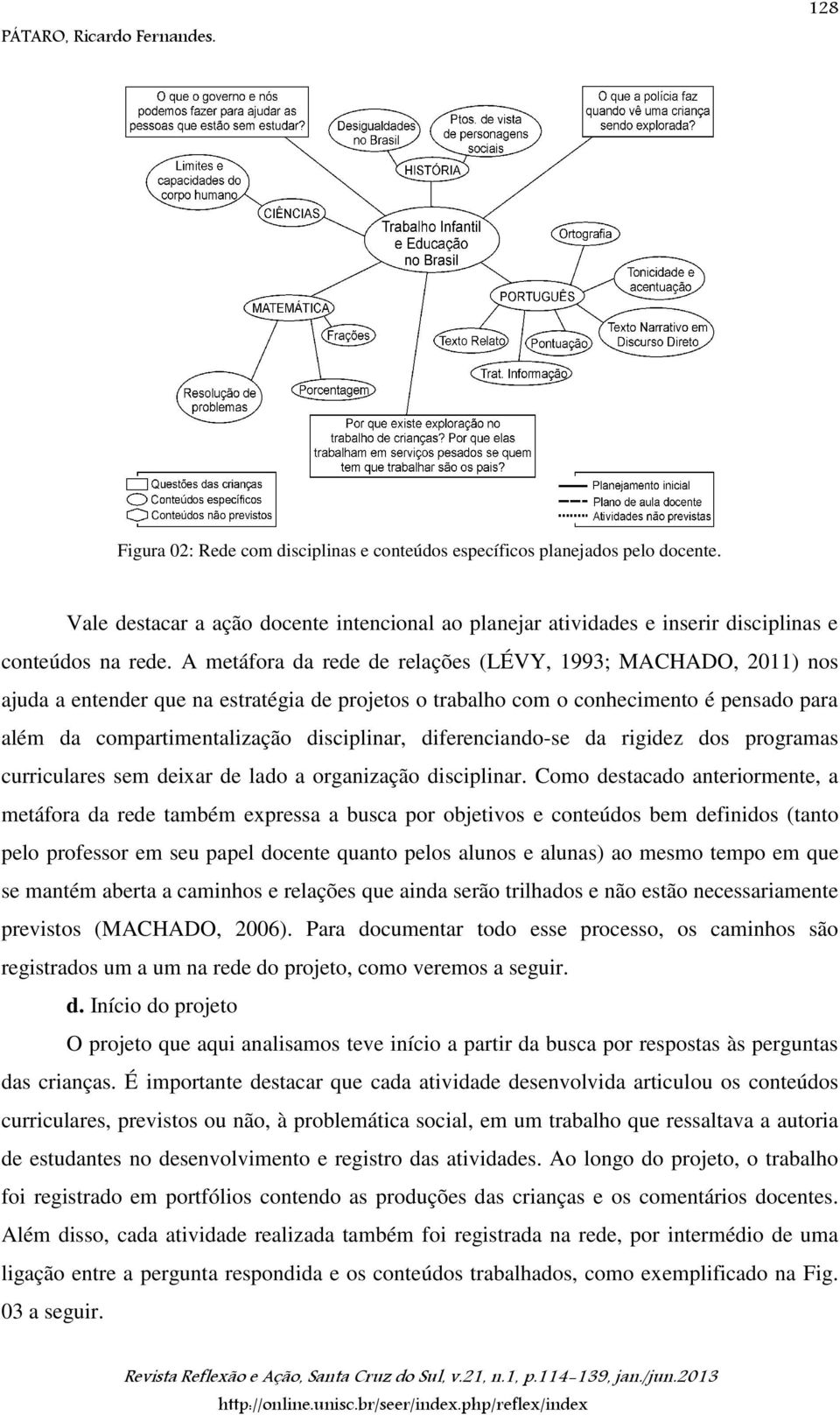 A metáfora da rede de relações (LÉVY, 1993; MACHADO, 2011) nos ajuda a entender que na estratégia de projetos o trabalho com o conhecimento é pensado para além da compartimentalização disciplinar,