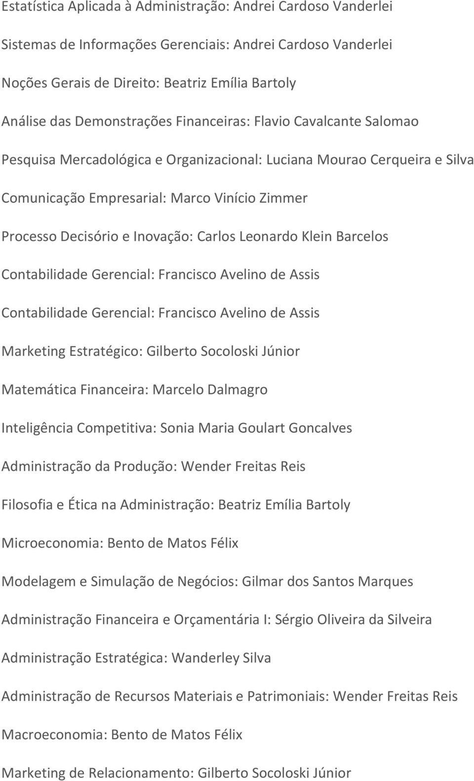 Leonardo Klein Barcelos Contabilidade Gerencial: Francisco Avelino de Assis Contabilidade Gerencial: Francisco Avelino de Assis Marketing Estratégico: Gilberto Socoloski Júnior Matemática Financeira: