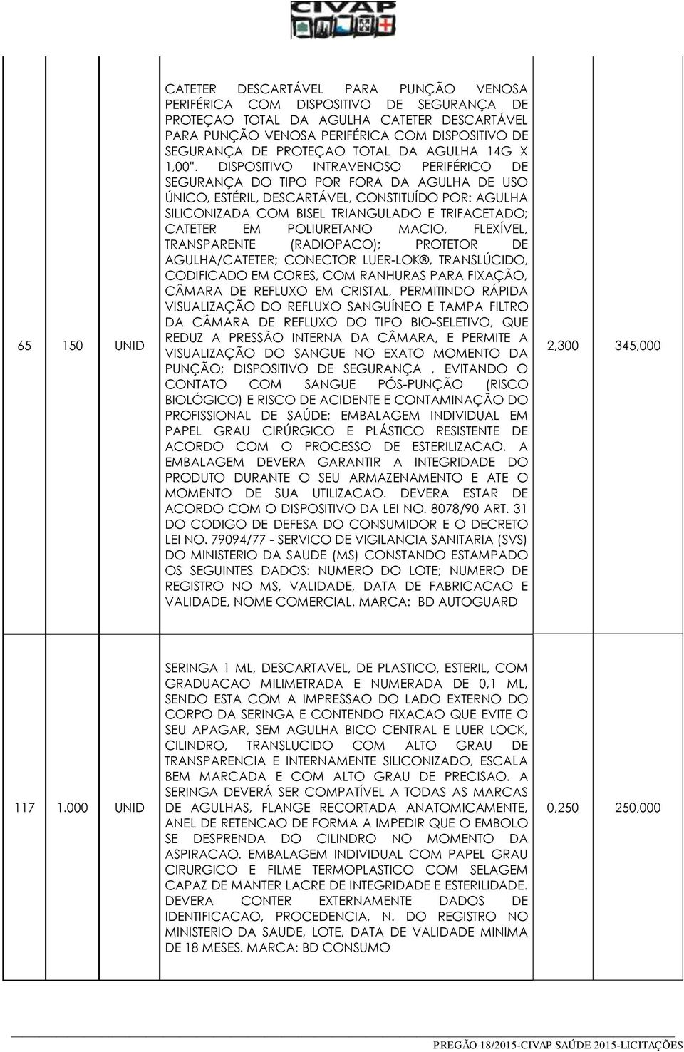 DISPOSITIVO INTRAVENOSO PERIFÉRICO DE SEGURANÇA DO TIPO POR FORA DA AGULHA DE USO ÚNICO, ESTÉRIL, DESCARTÁVEL, CONSTITUÍDO POR: AGULHA SILICONIZADA COM BISEL TRIANGULADO E TRIFACETADO; CATETER EM