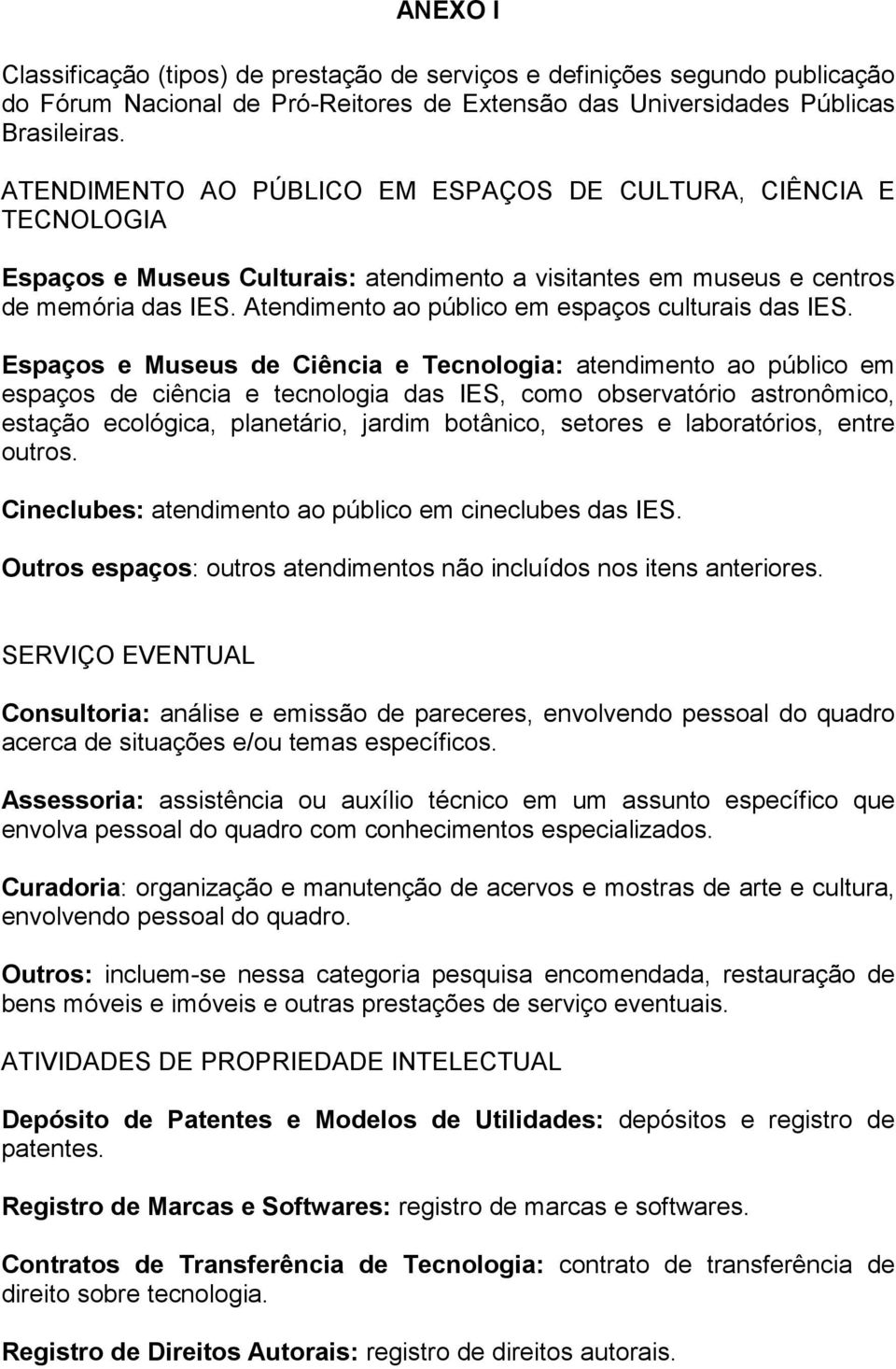 Atendimento ao público em espaços culturais das IES.