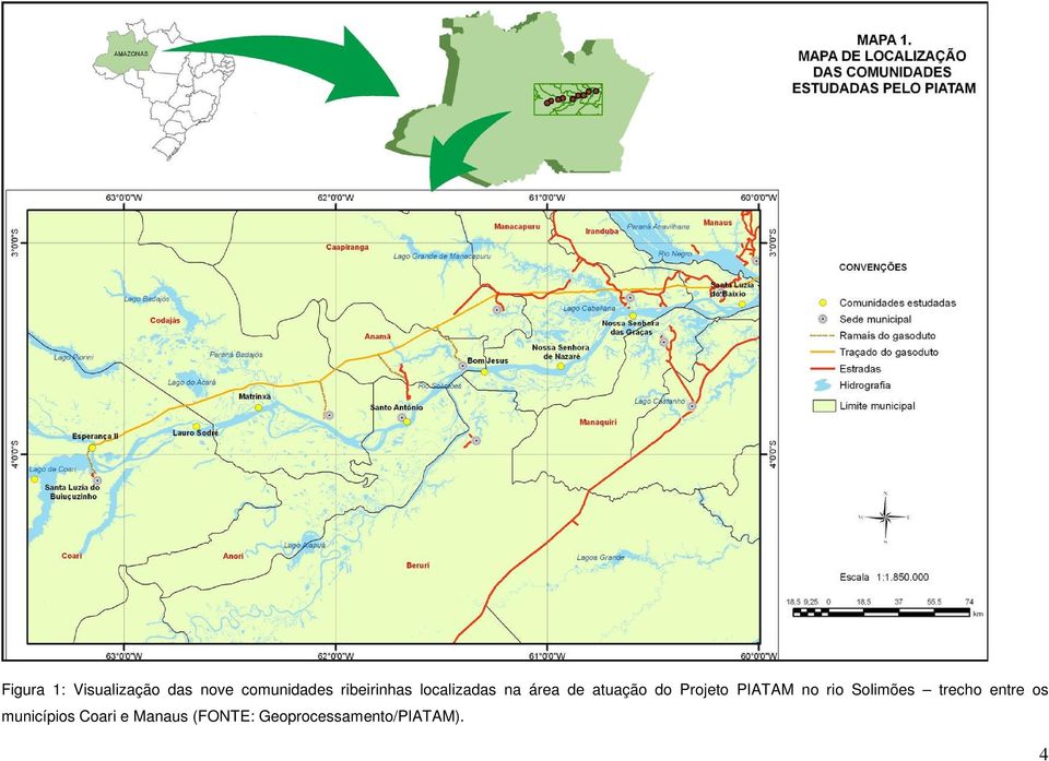 Projeto PIATAM no rio Solimões trecho entre os