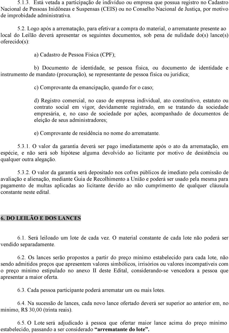 administrativa. 5.2.