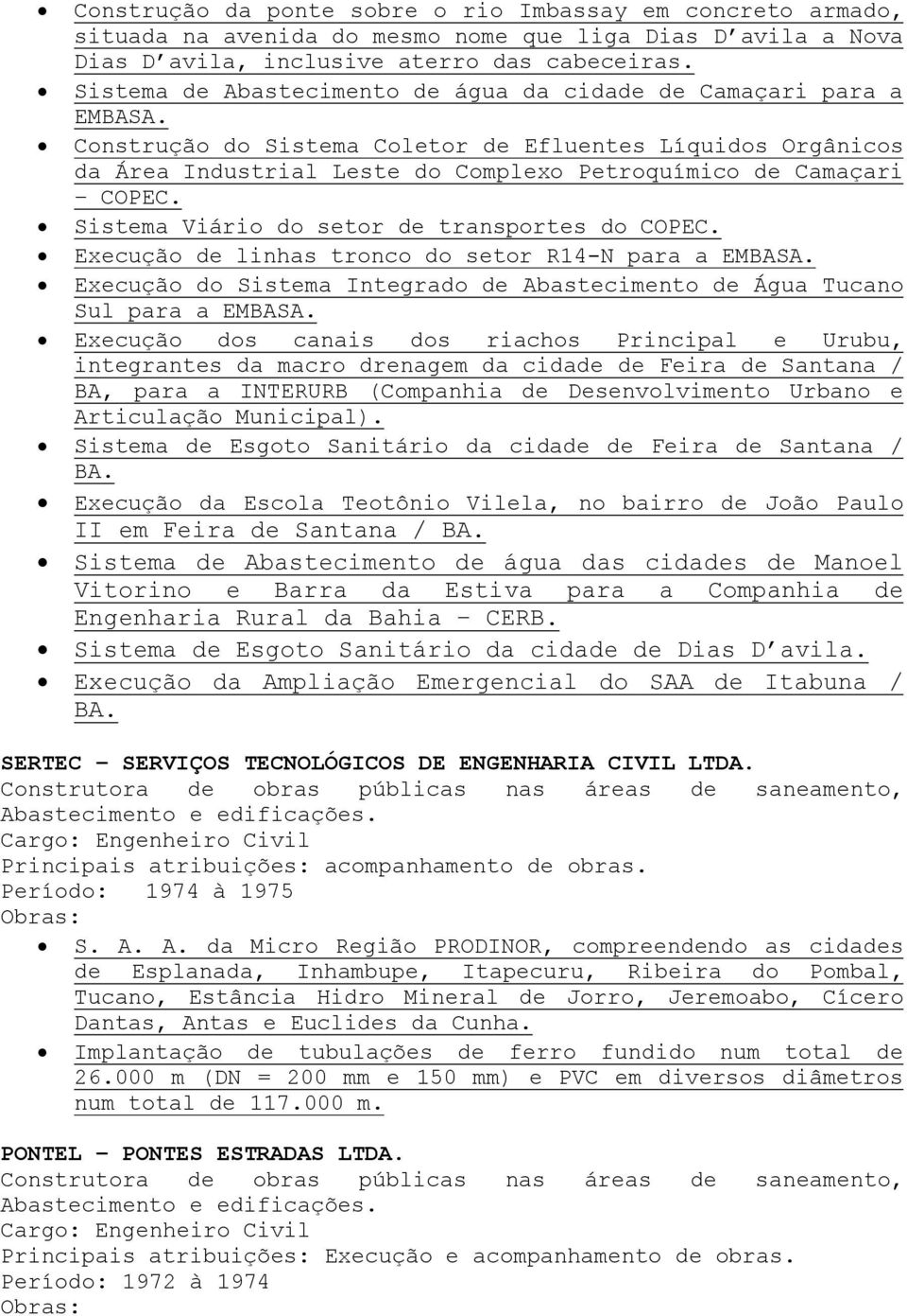 Sistema Viário do setor de transportes do COPEC.