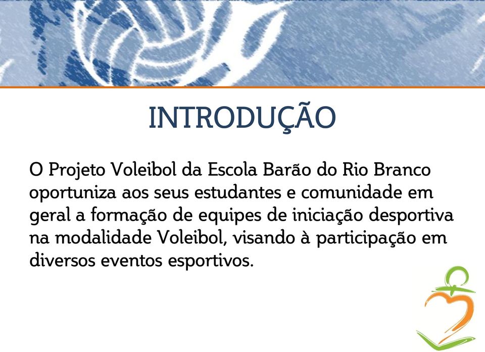 formação de equipes de iniciação desportiva na modalidade