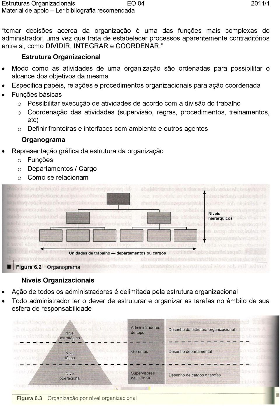 Estrutura Organizacional Modo como as atividades de uma organização são ordenadas para possibilitar o alcance dos objetivos da mesma Especifica papéis, relações e procedimentos organizacionais para