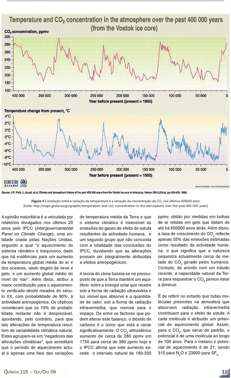 (Intergovernamental Panel on Climate Change), uma entidade criada pelas Nações Unidas, segundo a qual o aquecimento do sistema climático é inequívoco, dado que há evidências para um aumento da